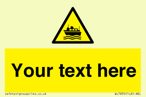 Custom warning ferries crossing vessels